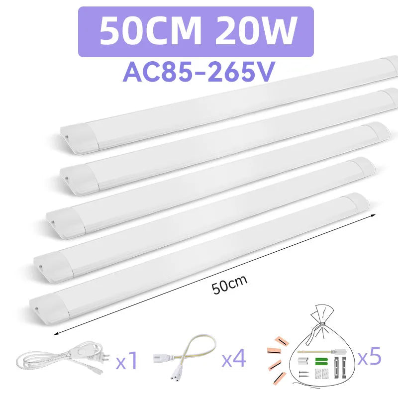 Led Tube Light Fixture High Brightness Lamp Tube 85V-265V Bar Lighting Bulb For Kitchen Home-Appliance Light Strip LED Luminaire by MVEnergo