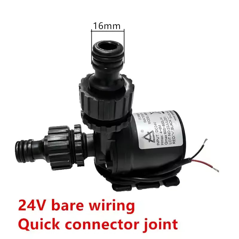 Water Pump 12v High Pressure Ultra Quiet Solar DC 24V Lift 5M 800L/H Brushless Motor Submersible Water Pumps Quick Break Joint by MVEnergo