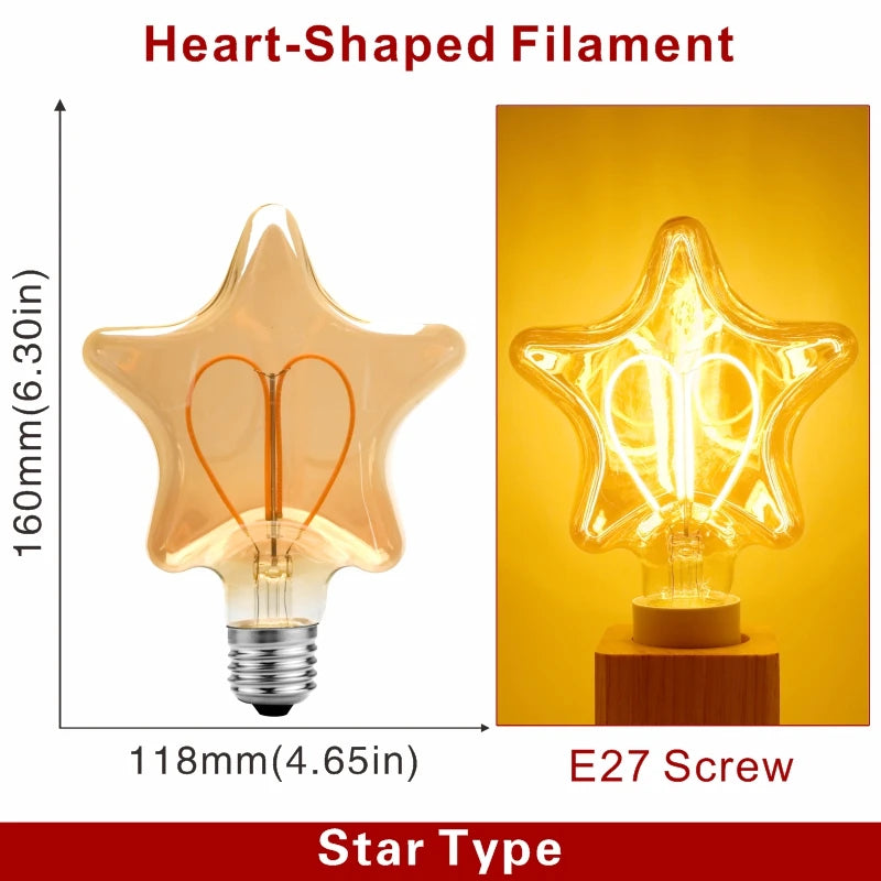 E14 E27 Retro LED Spiral Filament Light Bulb 4W Warm Yellow 220V C35 A60 T45 ST64 T185 T225 G80 G95 G125 Vintage Edison Lamp by MVEnergo