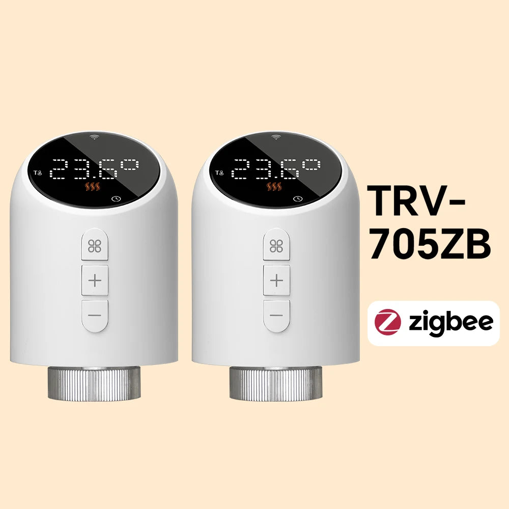 Smart Home TRV Thermoregulator Programable Heating Thermostat Valve Tuya WIFI Zigbee Radiator with Google Home Alexa