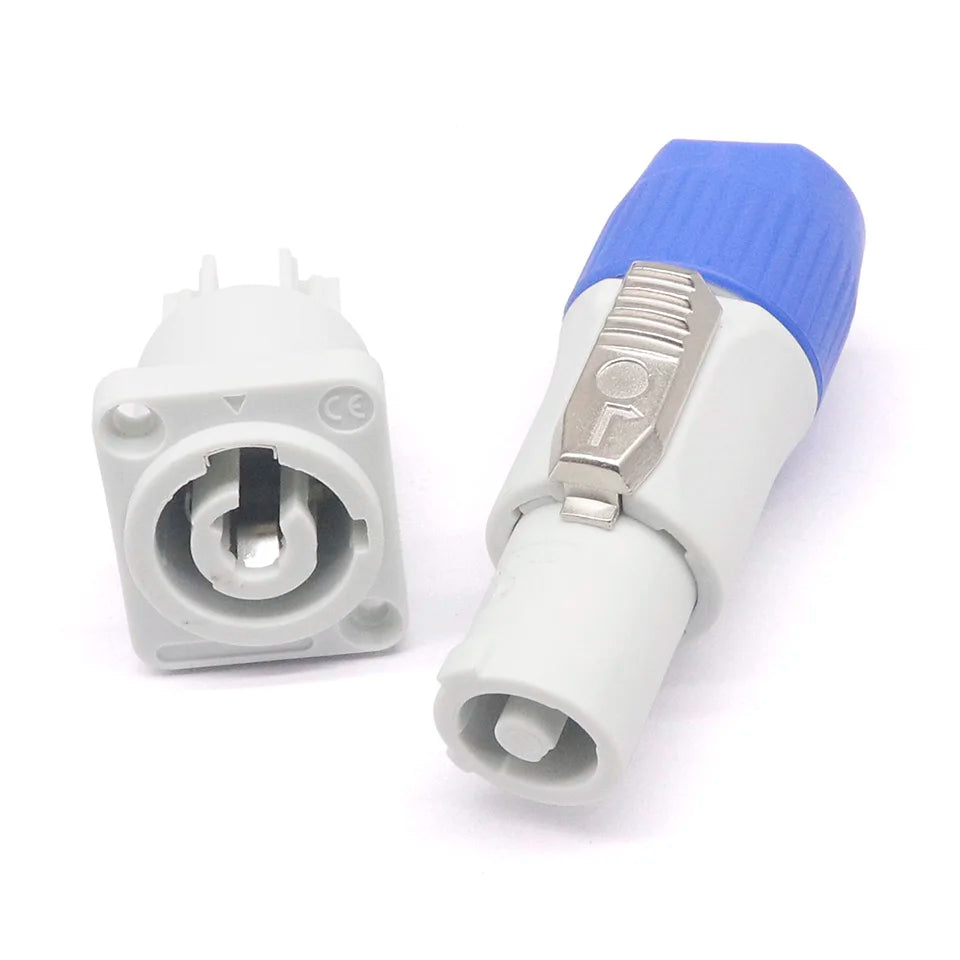 Powercon Connector Lockable Cable Connector + Chassis Socket for Electric Drill LED Screen Stage Lighting Power Connecting