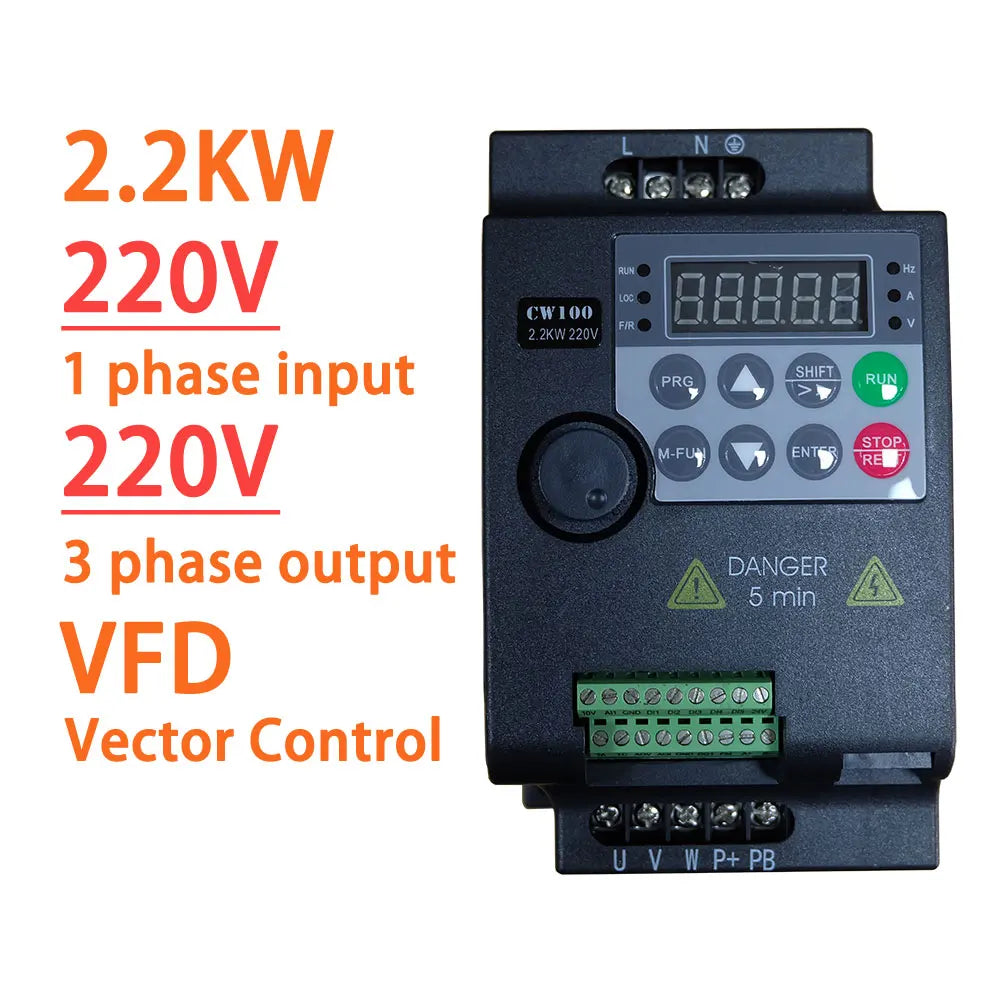 220V 380V VFD Variable Frequency Drive Inverter 0.75/1.5/2.2/3.7/4/5.5KW Vector Control Variator Speed Adjuster Controller by MVEnergo