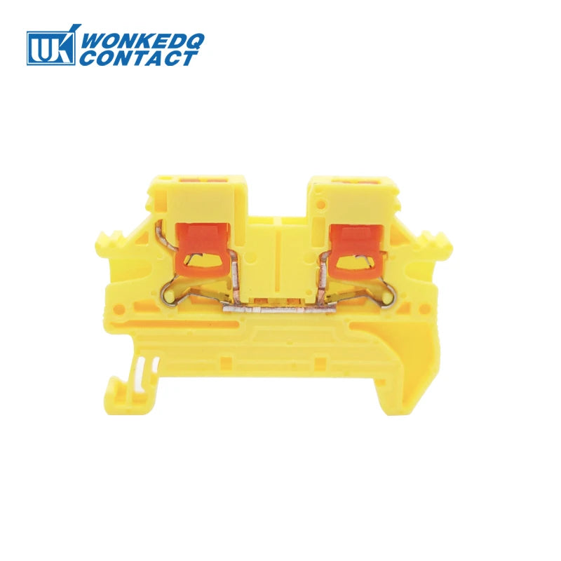 10Pcs PTV 2.5 DIN Rail Terminal Block Side-Entry Push-in Connection 2.5mm² 12 AWG Cable Wiring Electrical Wire Connector PTV2.5