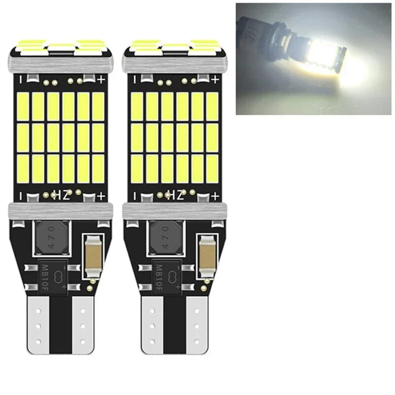 2PCS Signal Lamp T15 W16W 921 912 LED Bulbs Super Bright 4014 45SMD Car Reverse Parking Light Canbus Highlight Backup Tail Light by MVEnergo