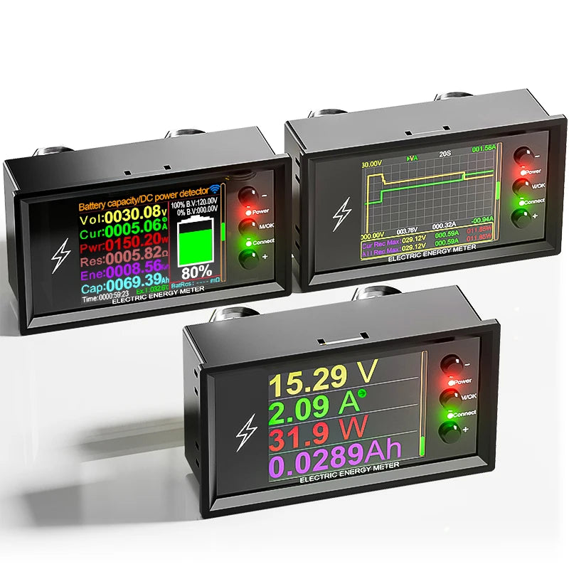 DT20W 0-420V Tuya WiFi Smart Lithium Battery Capacity Detection Tester DC digital Display Current Voltage Coulomb Power Meter