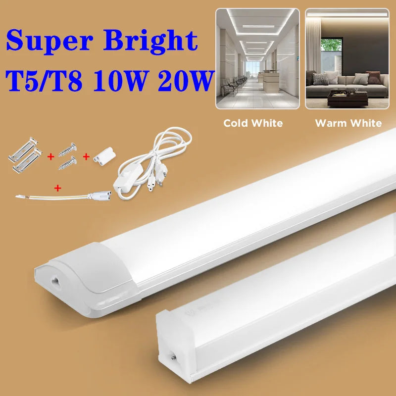 Led Lights For Kitchen Under Cabinet Lamp 220V 110V 10W 20W T5 Led Tube Plug Bedroom Wardrobe Wall Lamp Home Closet Lighting by MVEnergo