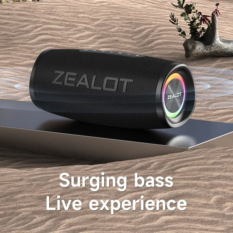 ZEALOT-S56 Bluetooth Speaker 40W Output Power Bluetooth Speaker with Excellent Bass Performace IPX6 Waterproof Camping Outdoor by MVEnergo