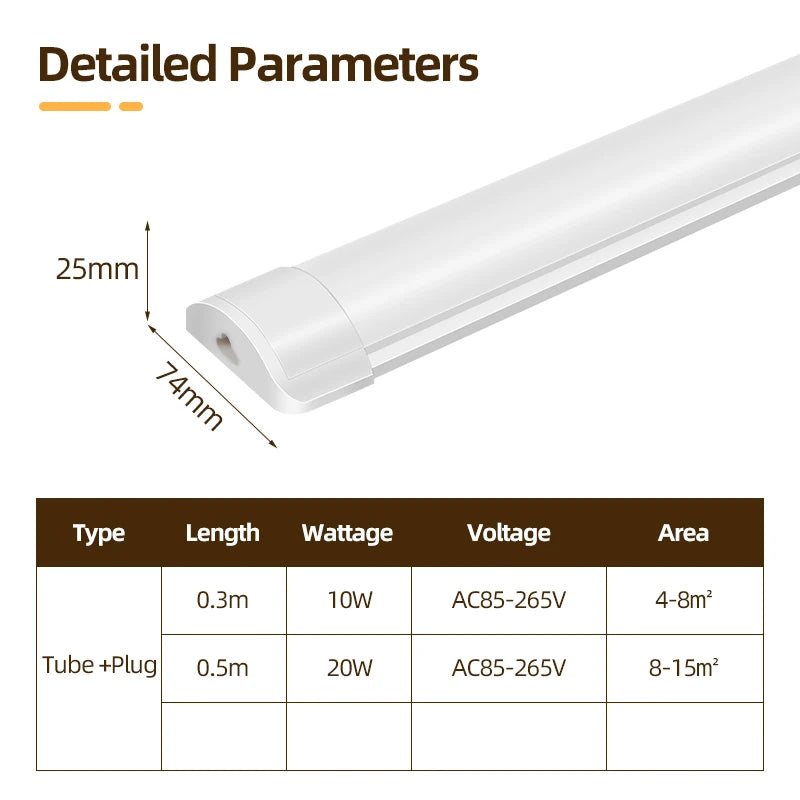 Led Lights For Kitchen Under Cabinet Lamp 220V 110V 10W 20W T5 Led Tube Plug Bedroom Wardrobe Wall Lamp Home Closet Lighting by MVEnergo