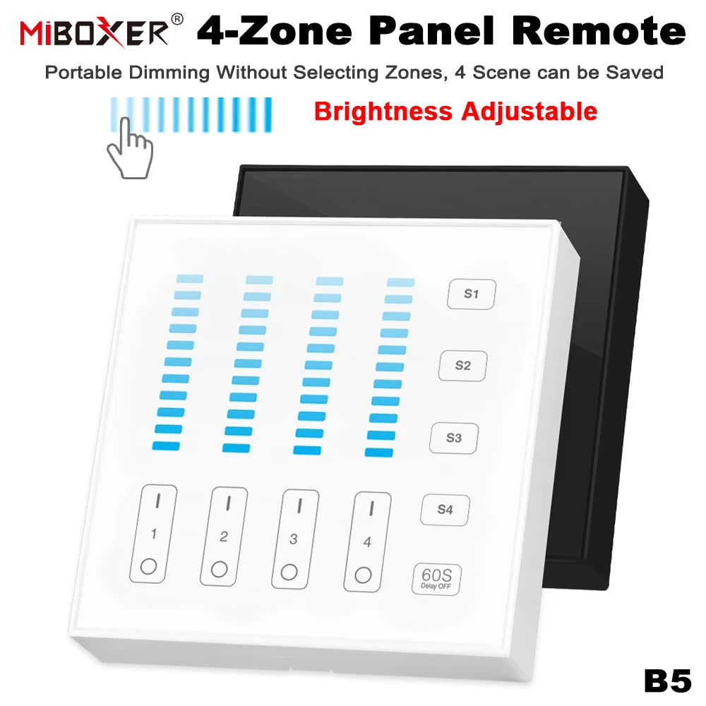 MiBoxer B0 B1 B2 B3 B4 B5 B8 T1 T2 T3 T4 P0 P1 P2 P3 P4 Brightness/CCT/RGB/RGBW/RGBCCT 2.4G Smart Panel Remote Controller Dimmer