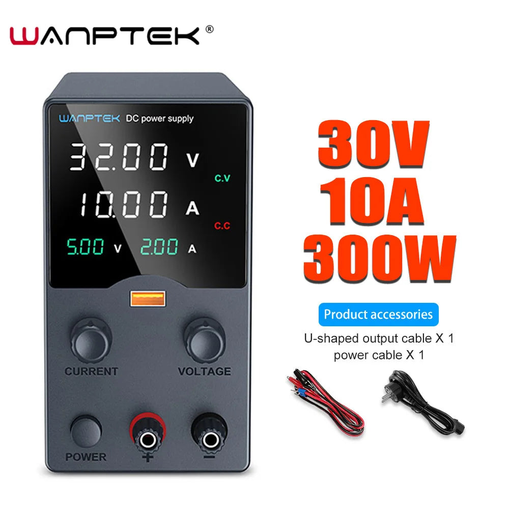 Wanptek DC Power Supply 30V 10A 5A Variable Bench Power Supply Adjustable Lab Power Supply 60V 5A 120V 3A Voltage Regulator by MVEnergo