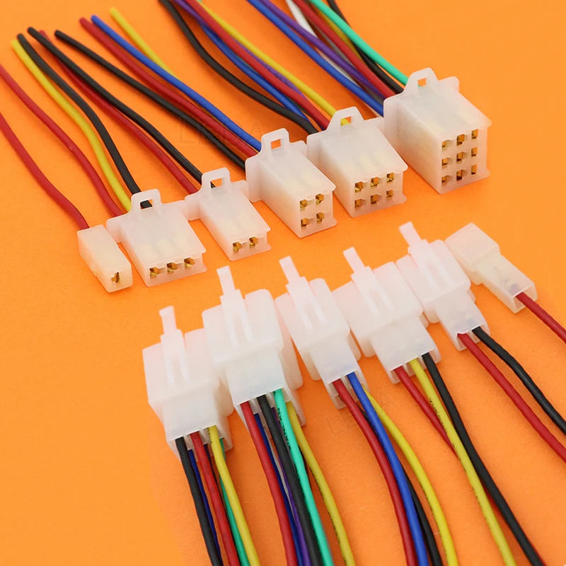 1Set 2.8mm 1/2/3/4/6/9Pin Electrical Automotive Quick Connector Male Female Socket Cable Terminal Plug For Motorcycle Ebike Car