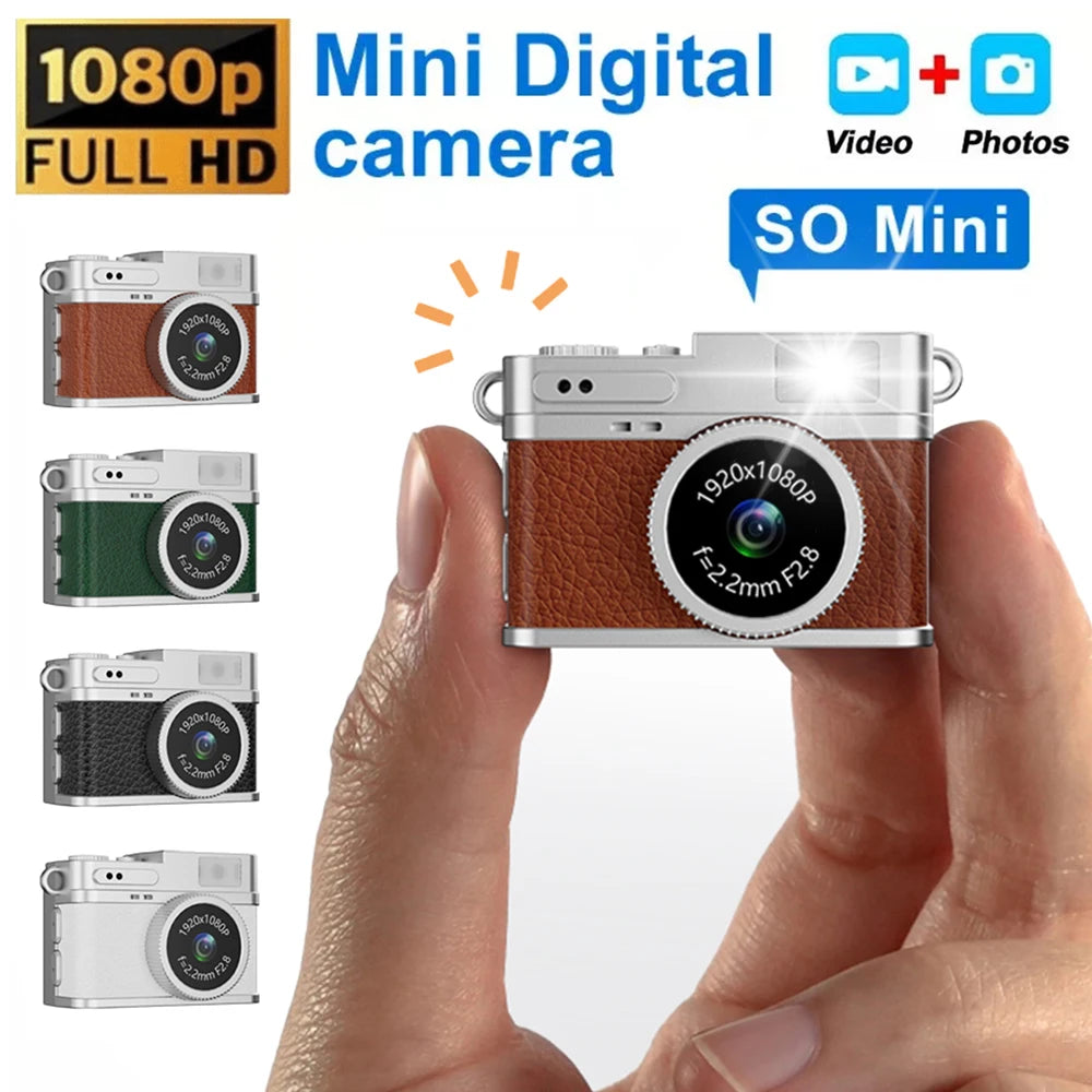 Digital Camera 1080P Retro CCD Mini Cam with Screen Indoor Outdoor Sports Portable Vintage Very Small Camcorder Video Recorder by MVEnergo