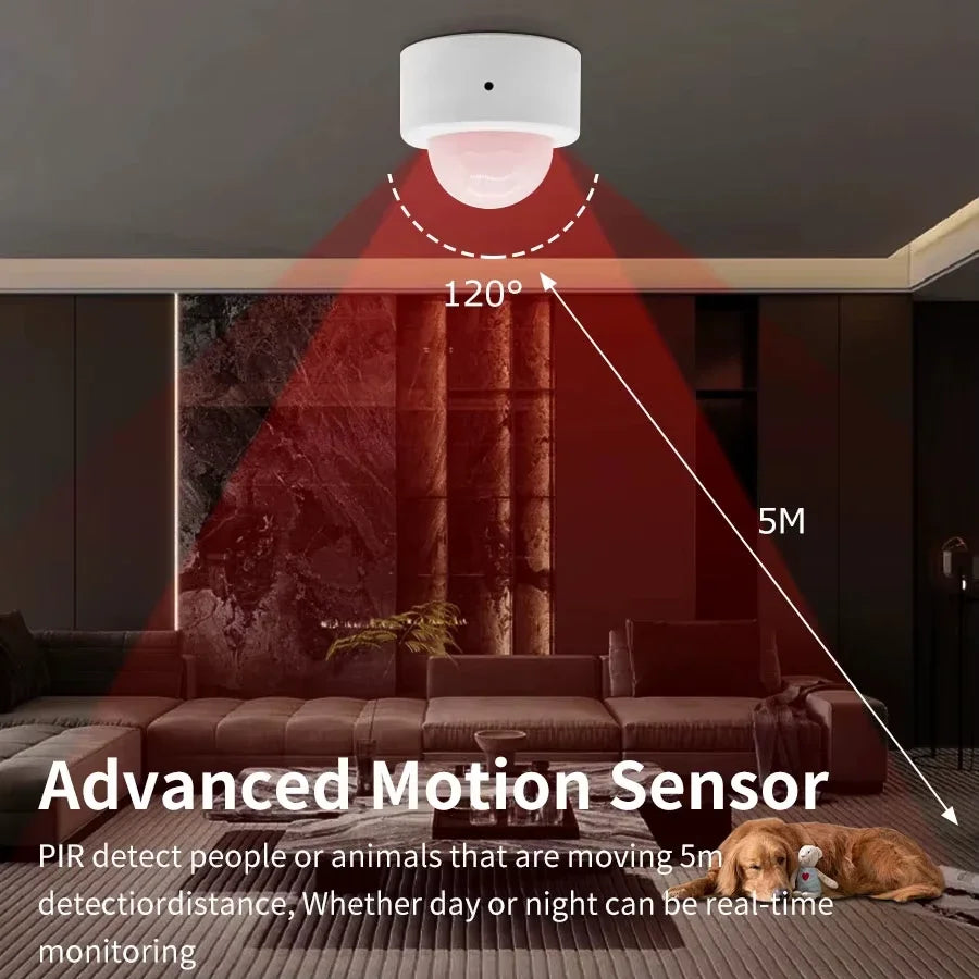 Tuya Zigbee PIR Motion Sensor Infrared Detector Mini Smart Human Body Sensor Remote Control Alarm Work with Alexa Smart Life App by MVEnergo