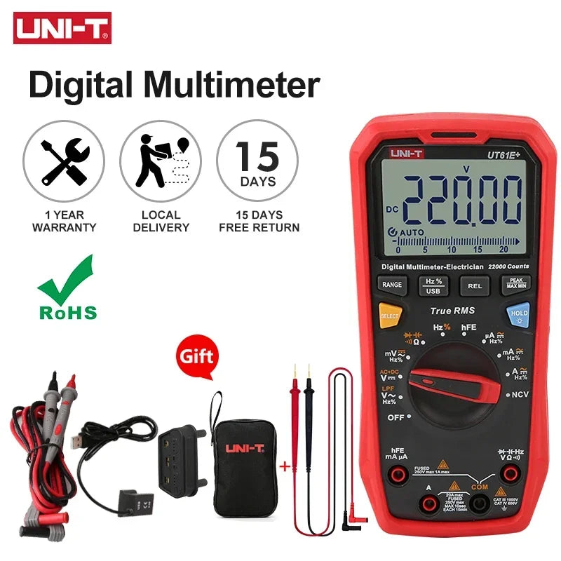 UNI-T Digital Multimeter UT33D+ UT33C+ UT33B+ UT33A+ Palm Size Multimeters DC AC voltmeter Resistance Tester by MVEnergo