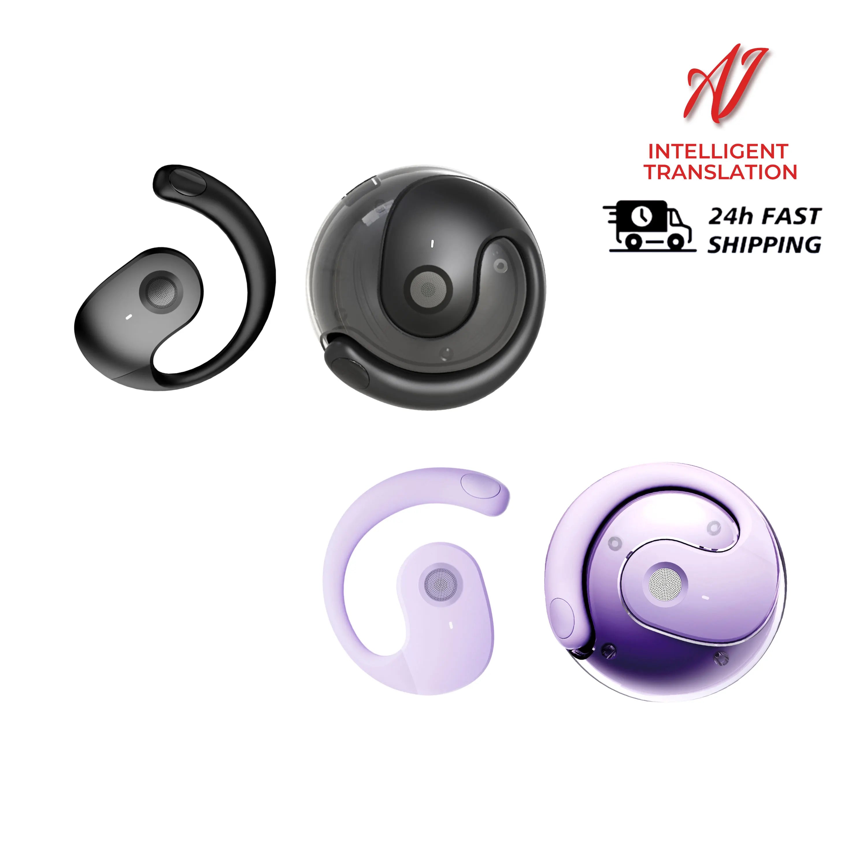 144 Language Translation Wireless Headphones Smart Waterproof Ai Real-time Translator Bluetooth 5.4 Earbuds Business Earphone by MVEnergo