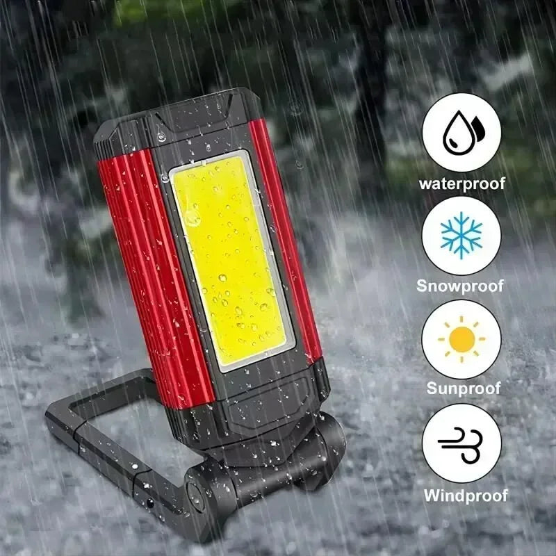 1/2/4PCS Magnetic COB Work Light USB Rechargeable LED Flashlight Portable Lantern Camping Light Type-C Power Bank Function Lamp by MVEnergo