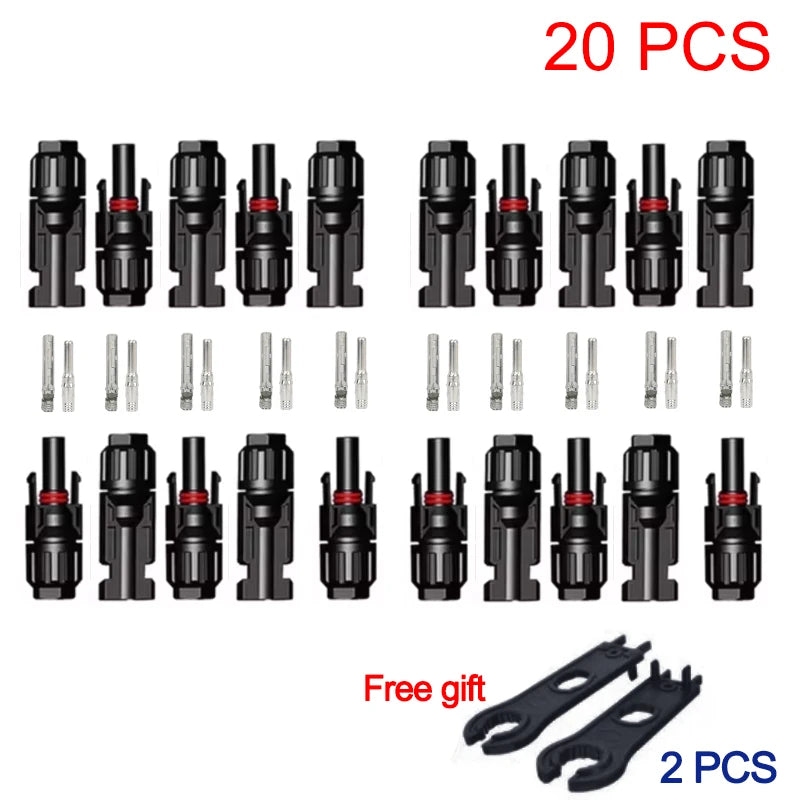10/20/100pcs Solar Connectors 1000V 30ASolar Panel Branch PV Connectors Photovoltaic Connect solar MC4