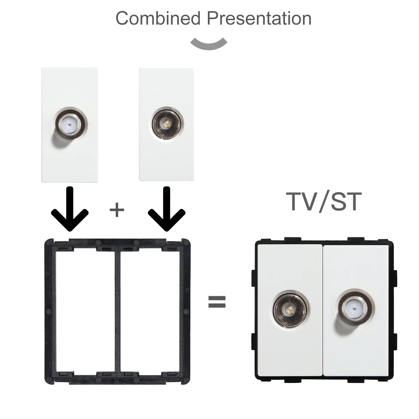 BSEED Glass Frames TV/ST/USB Socket Type-C EU Socket CAT5 RJ45 HDMI Socket Function Parts 1/2Way Mechanical Button Switches Part by MVEnergo