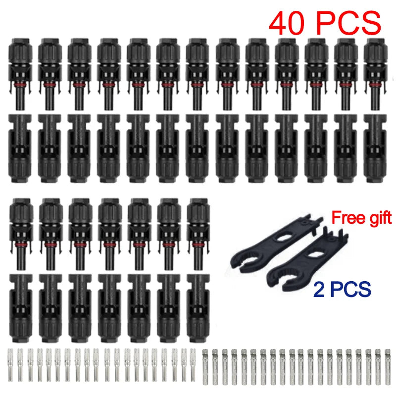 10/20/100pcs Solar Connectors 1000V 30ASolar Panel Branch PV Connectors Photovoltaic Connect solar MC4