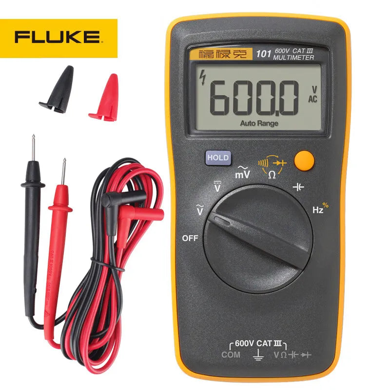 Fluke 101 101KIT 106 107 Handheld Auto-ranging Digital Multimeter Pocket AC/DC Voltage Resistance Capacitance Tester by MVEnergo