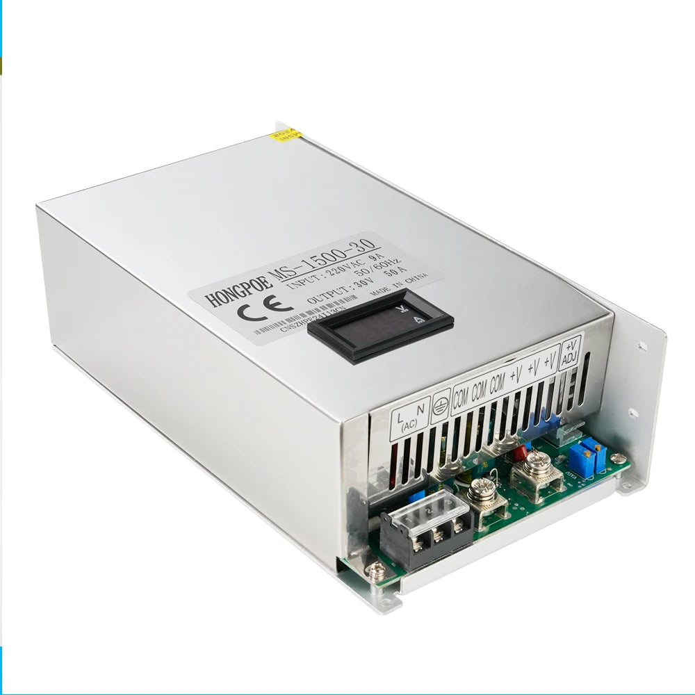 1500W Adjustable Switching Power Supply 0-12V 13.5V 15V 24V 36V 48v 60V 72V 80V 110V 150V 220V 110/220V AC/DC Single Output SMPS