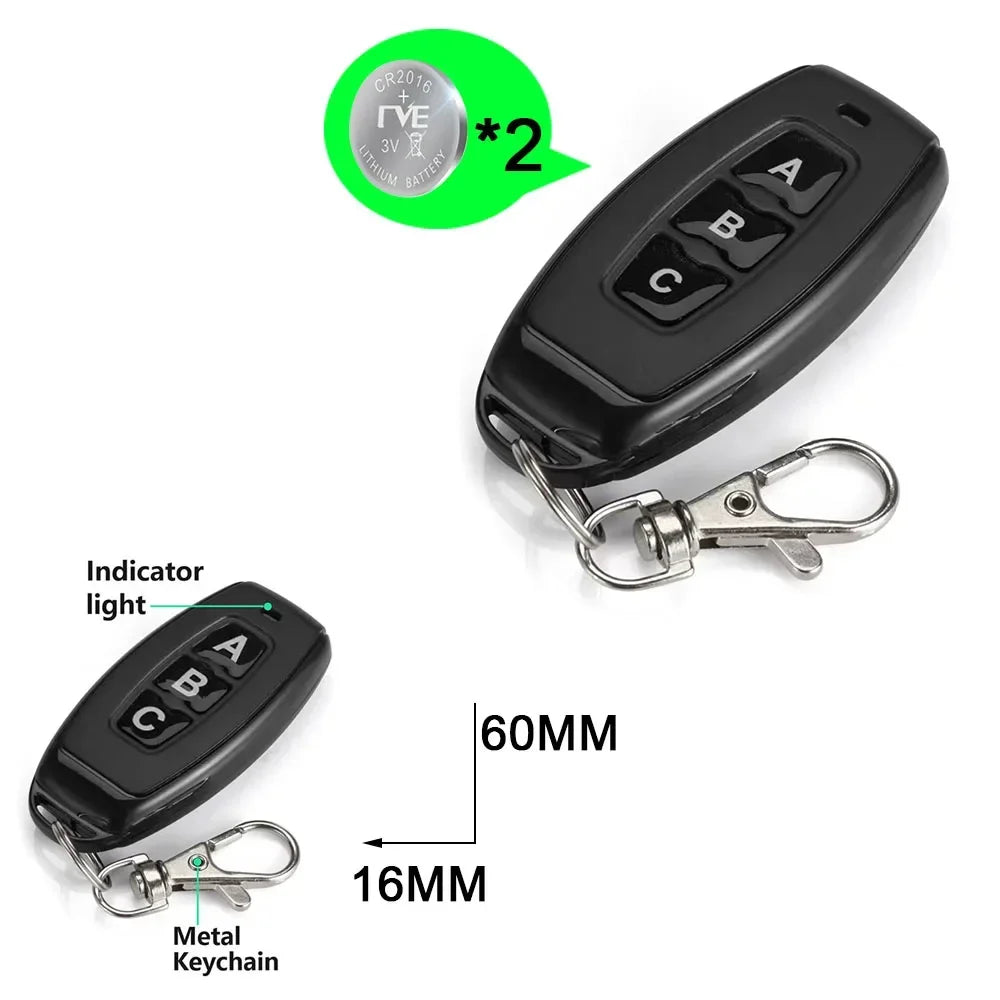 RF 433Mhz Wireless Remote Control Light Switch Push Button Wall Switch AC 110V 220V Relay Receiver Up To 100M Control for Lamp by MVEnergo