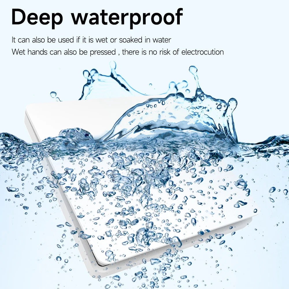 Lunzo RF 433 Self-generating Wireless switch 1 gang No Battery Required Self-Powered Waterproof Remote Control Light Swit by MVEnergo