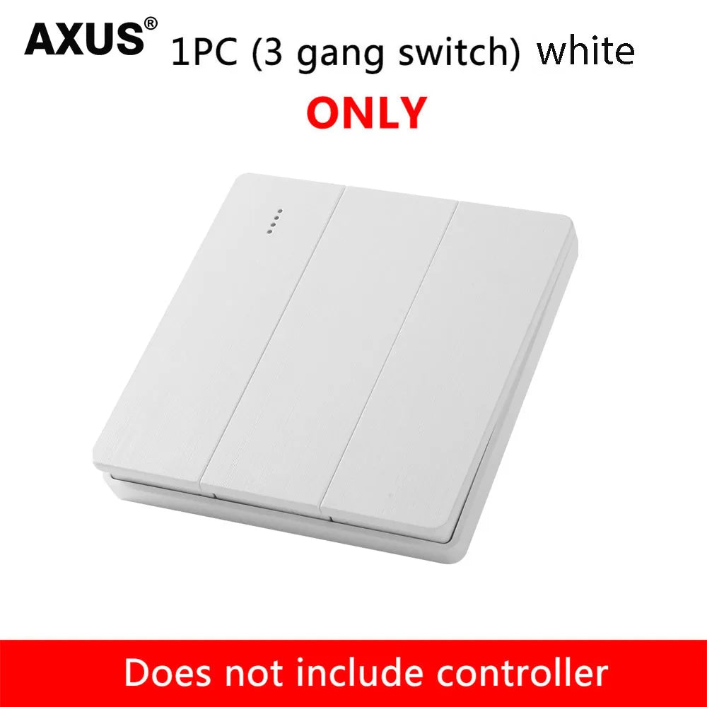1 2 3 Channel Button 86 Type Wall Panel RF 433Mhz Remote Controller for RF433 Smart Switch RF433 for Home Led Light Lamp Fan