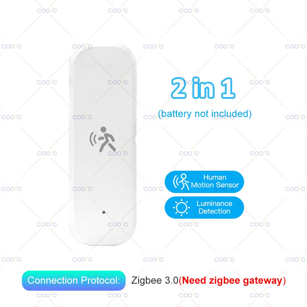 Tuya 10G 4 in 1 Human Motion Sensor Zigbee MmWave Radar Detector with Luminance Temperature Humidity Sensor Replace PIR Sensor by MVEnergo