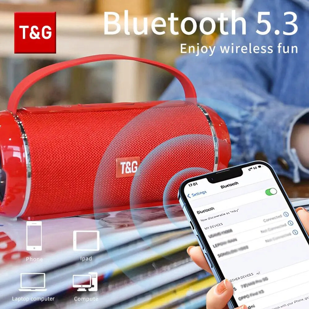 Bluetooth Speaker TG116c TWS Wireless Powerful Box Portable Outdoor Speakers Waterproof Subwoofer 3D Stereo Sound HandsFree Call by MVEnergo