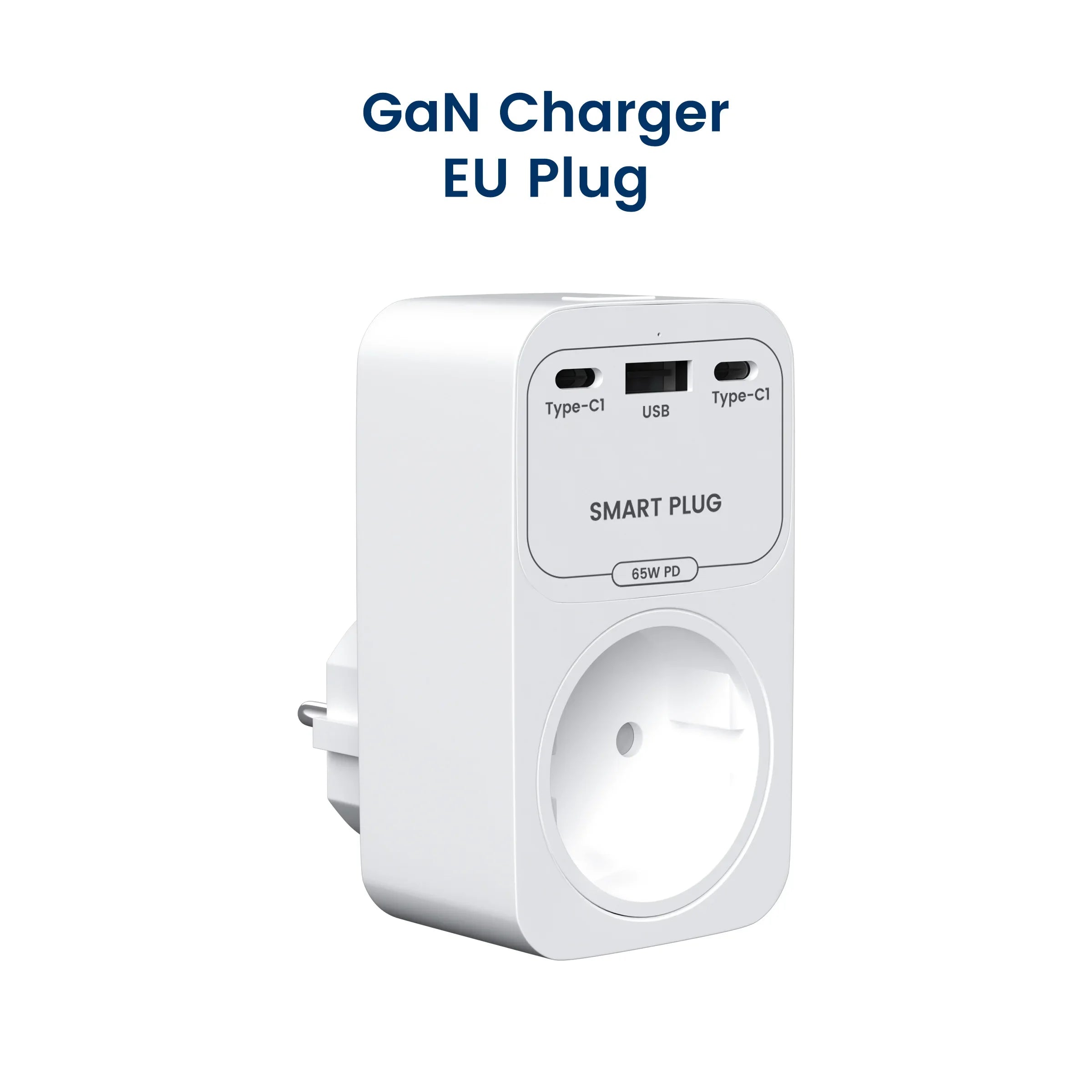 GIRIER Tuya Smart Plug WiFi 65W GaN Fast Charger with Type C USB A Fast Charging Ports EU/US/UK/FR Socket Outlet work with Alexa by MVEnergo