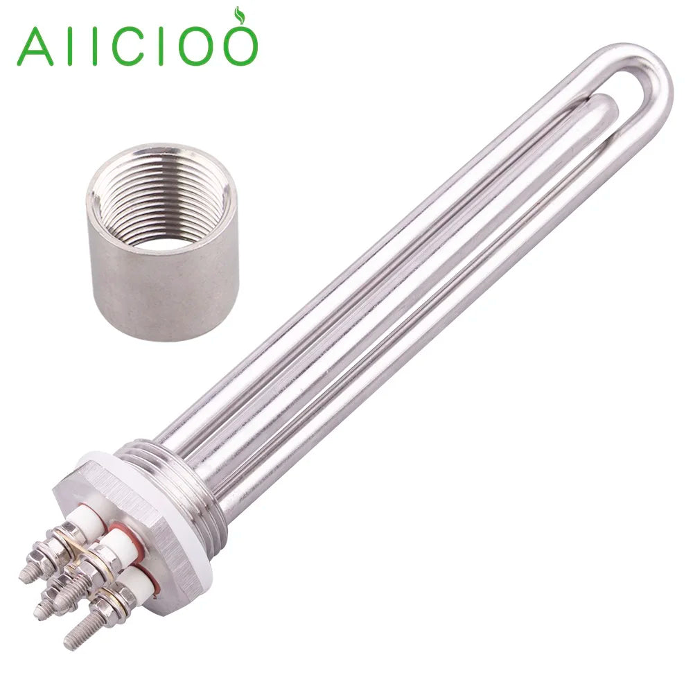 DN25 Immersion Heating Element 1Inch DC 12v/24v/36v/48v Tubular Electric Solar Water Heater SUS304 300w 600w 900w 1200w 1500w by MVEnergo