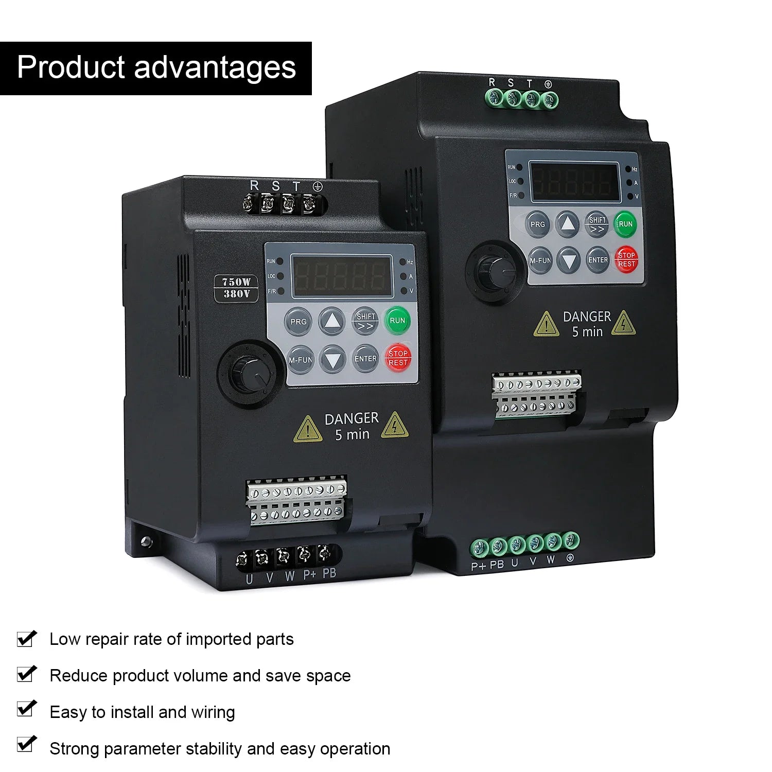 220V 380V 0.75/1.5/2.2/4/5.5KW for Variable Frequency Drive 3 Phase Speed Controller Inverter Motor VFD Inverter by MVEnergo