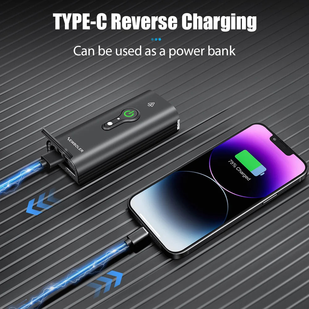 NEWBOLER 10000mAh Smart Bicycle Light Front 10000LM Bike Light Waterproof USB Charging MTB Road Cycling Lamp Bike Accessories by MVEnergo