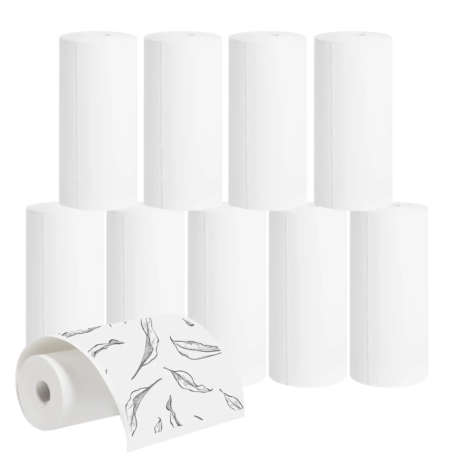 16Rolls Thermal Printer Papers 57x25mm Self-adhesive Thermal Papers HD Color Label Printers for Inkless Mini Portable Printer