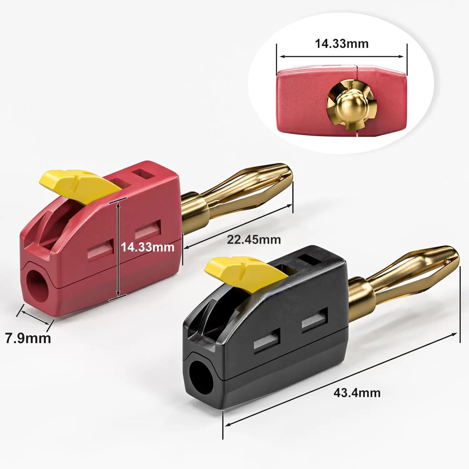 4mm Banana Plug High Current Quick Connect Gold-Plated 32A 10PCS Banana Connector by MVEnergo