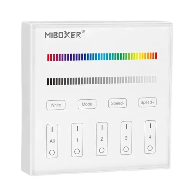 Miboxer B0 B1 B2 B3 B4 B8 2.4GHZ LED Touch Panel Remote 4-Zone/8-Zone Dimming Controller for Single Color/RGB+CCT/RGBW/ LED Lamp