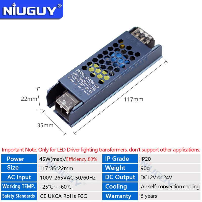 High Quality Ultra Thin LED Lighting Transformers DC 12V 24V Power Supply 60W 100W 150W 200W 300W 400W 500W LED Driver Converter