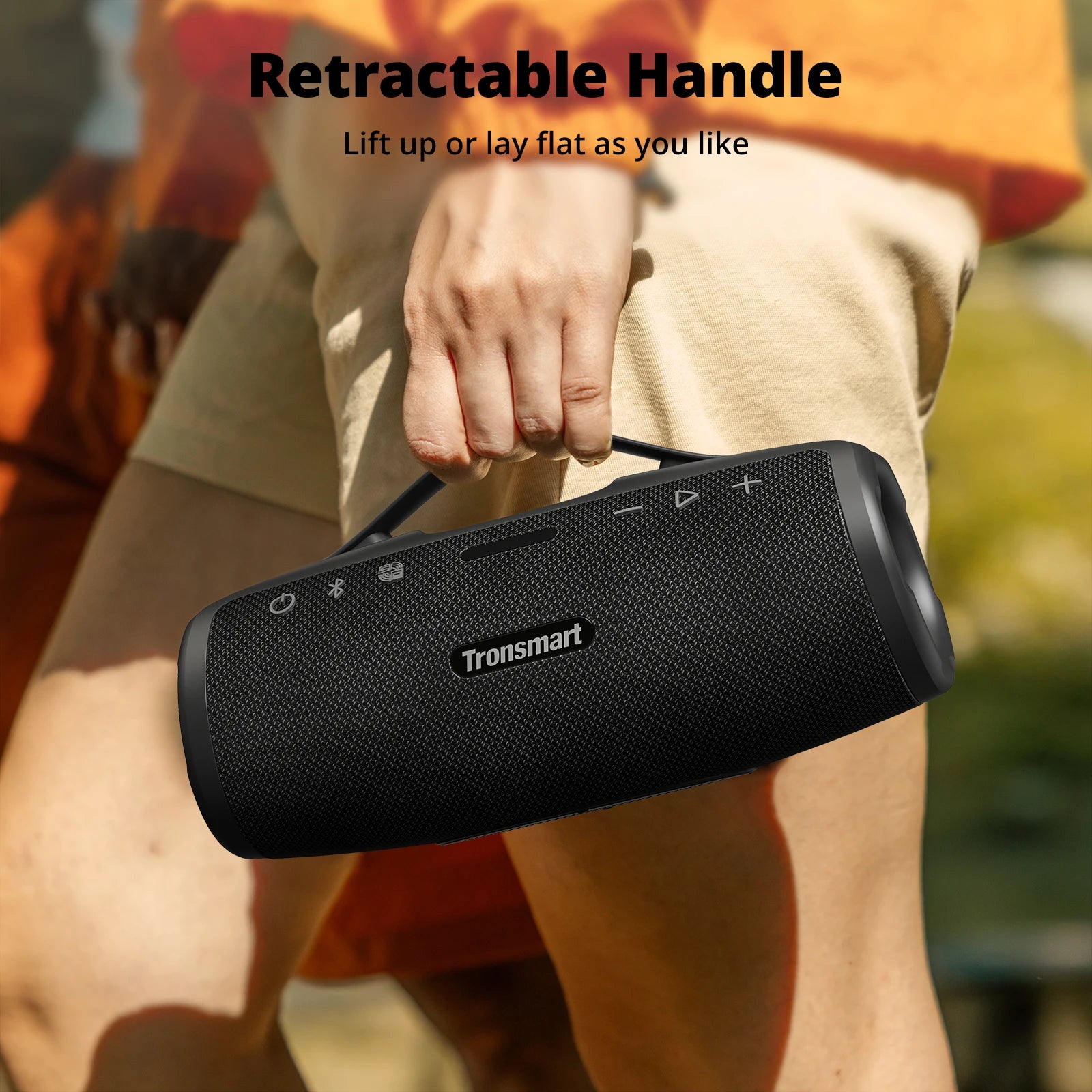 Tronsmart Mirtune S100 Speaker 50W Bluetooth Speaker with IPX7 Waterproof, APP Control, Built-in Powerbank & Retractable Handle by MVEnergo