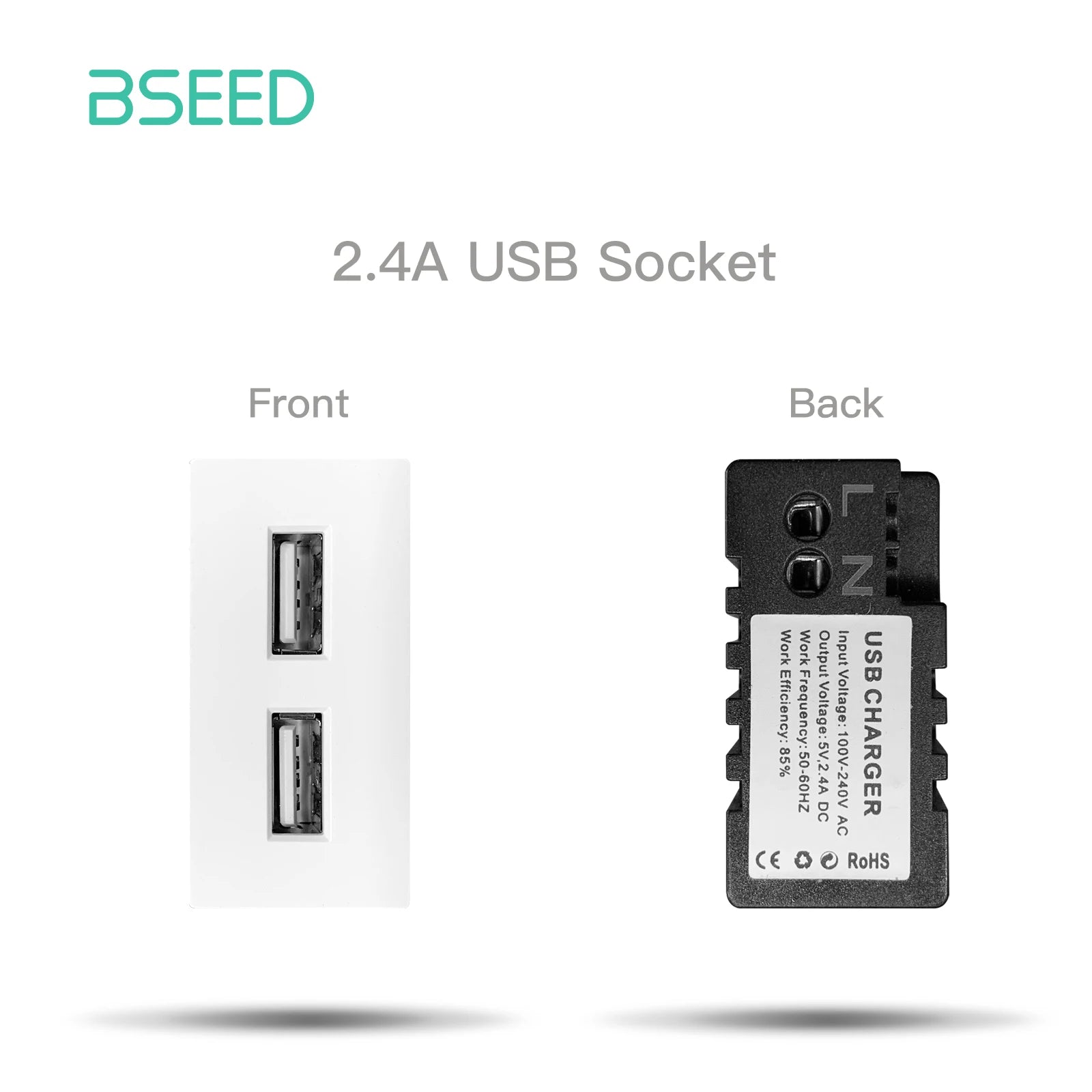 BSEED Glass Frames TV/ST/USB Socket Type-C EU Socket CAT5 RJ45 HDMI Socket Function Parts 1/2Way Mechanical Button Switches Part by MVEnergo