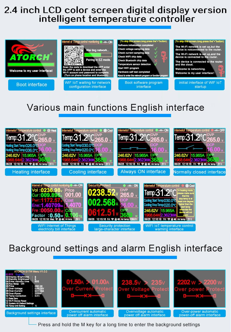 16A AC220V Tuya WIFI Digital Thermostat Socket Incubator Temperature Controller With Timer Switch Cooling Heating 3M NTC Sensor by MVEnergo