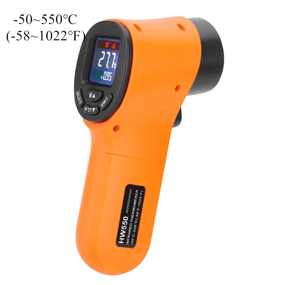 Digital Infrared Thermometer -50~600℃ / -58~1122℉ Contactless Temperature Tester IR Laser Pyrometer LCD Non-Contact Pyrometer by MVEnergo