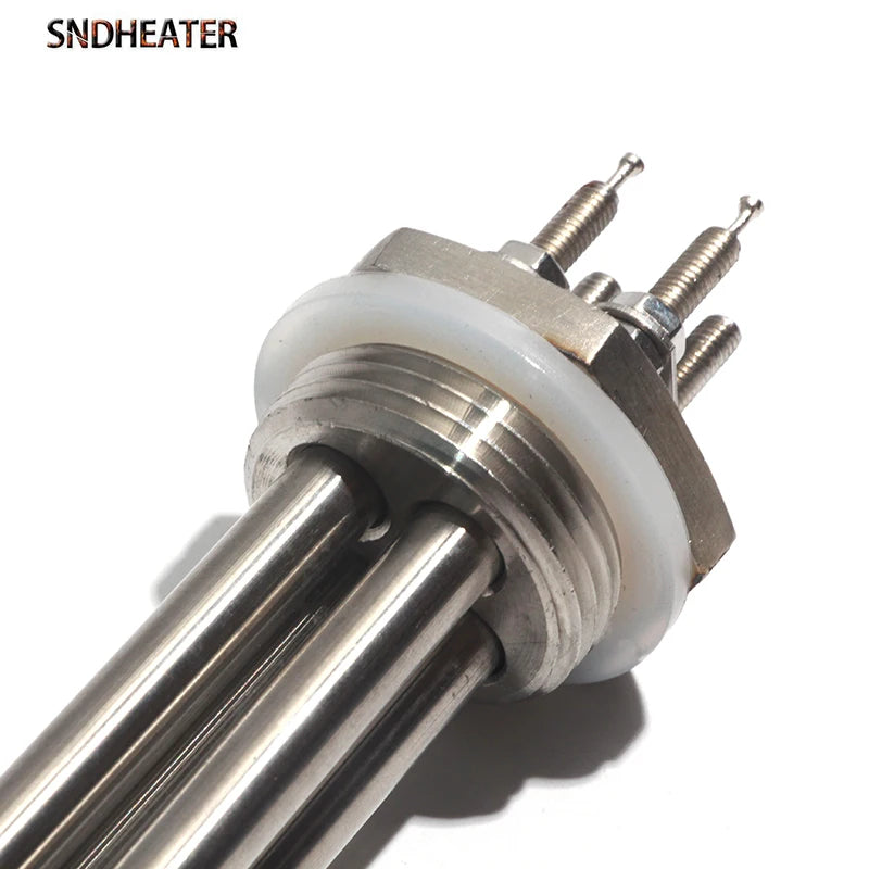 SNDHEATER 12V 24V 36V 48V Water Immersion Heater Low Voltage G1 1/4" DN25 1Inch Thread Induction Heating Tube 304SUS 300W-1.5KW by MVEnergo