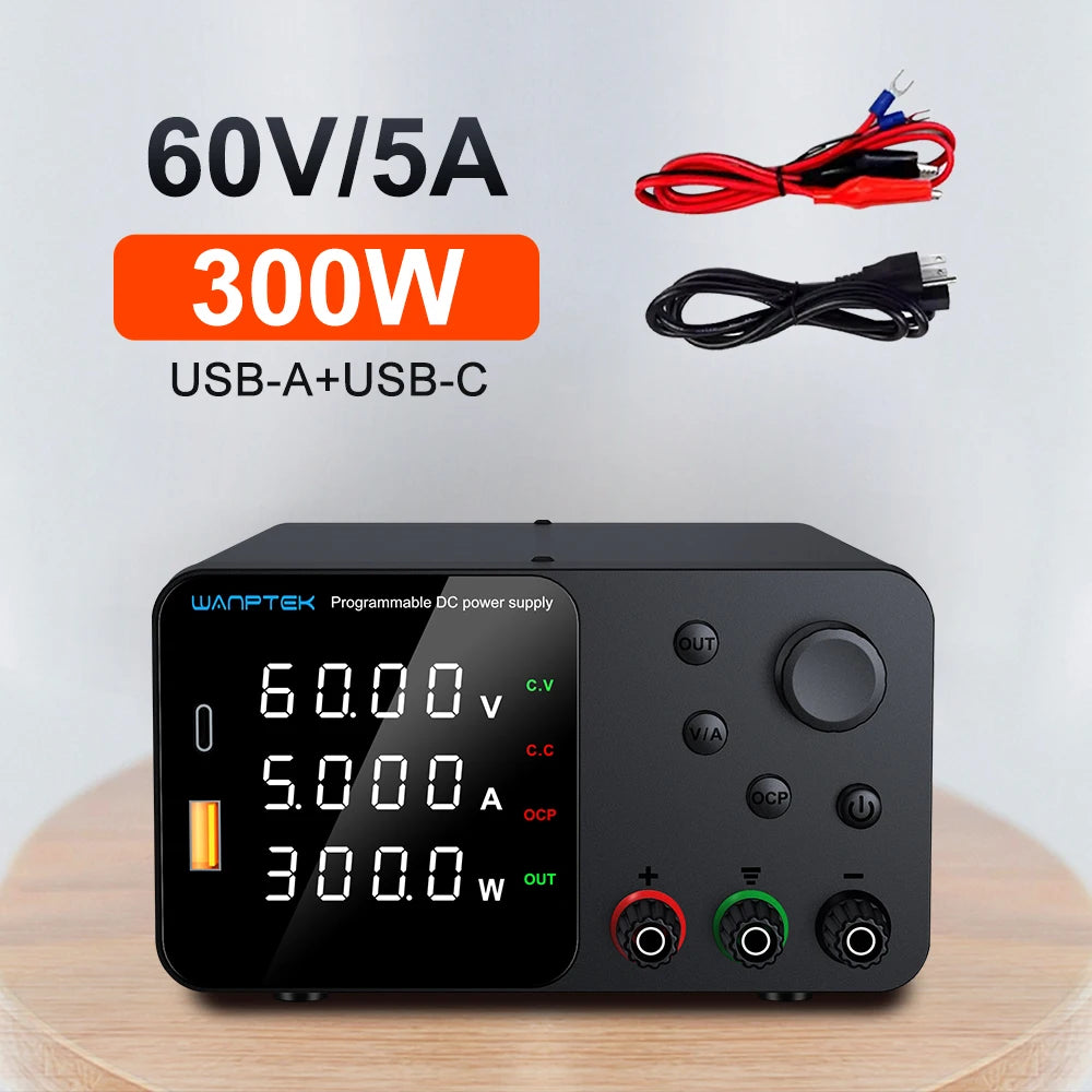 Wanptek DC Power Supply 30V 10A 5A Variable Bench Power Supply Adjustable Lab Power Supply 60V 5A 120V 3A Voltage Regulator by MVEnergo