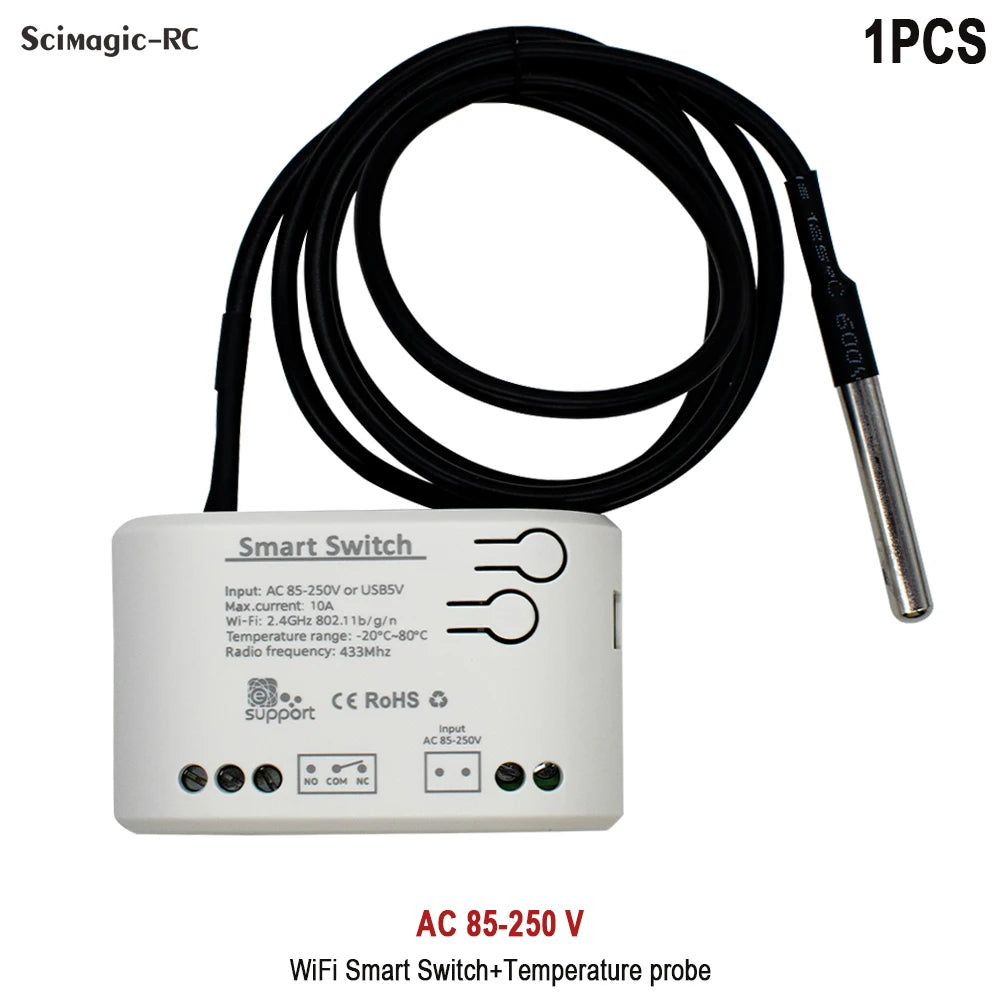 WiFi Smart Temperature Switch Ewelink Controller 2000W Intelligent Thermostat With Energy Consumption Monitor Work With Alexa by MVEnergo