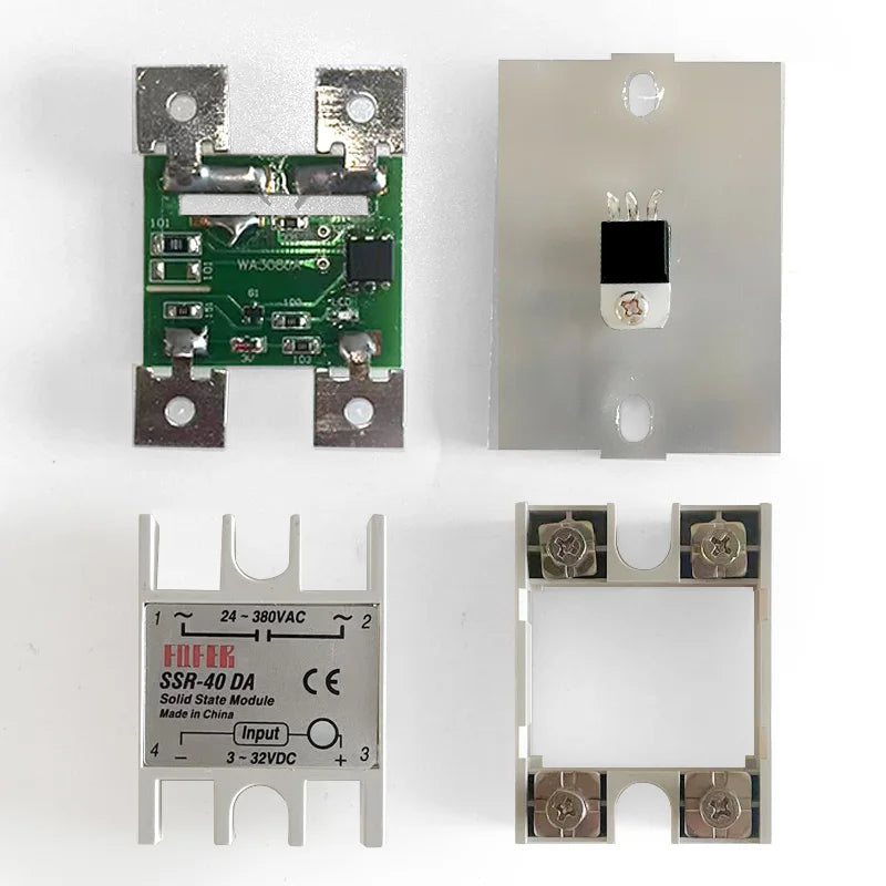 10A SSR 25A Solid State Relay 40A Output 3-32VDC 24-480VAC 220V Single Phase DC TO AC 40A Relay SSR HeatSink SSR 40DA