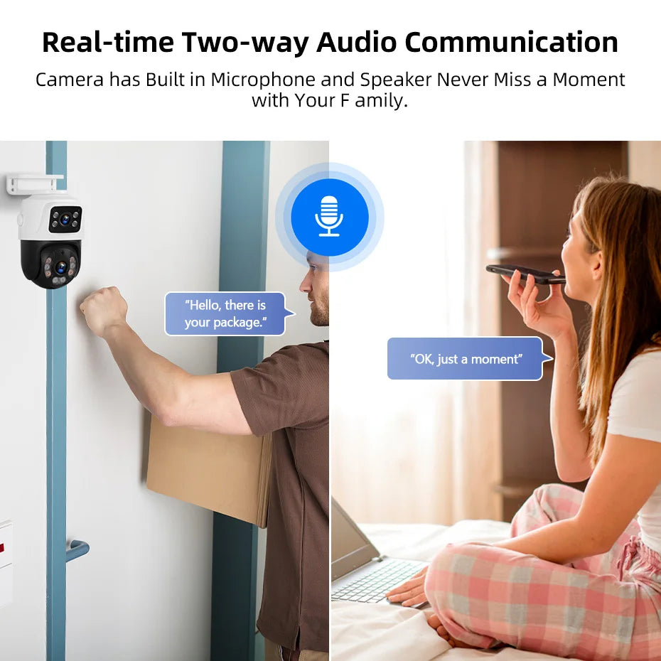 KERUI Waterproof 6MP HD POE Surveillance Camera System Dual Lens PTZ WIFI IP Home Security 4CH 8CH POE NVR Video H.265 CCTV Kit by MVEnergo