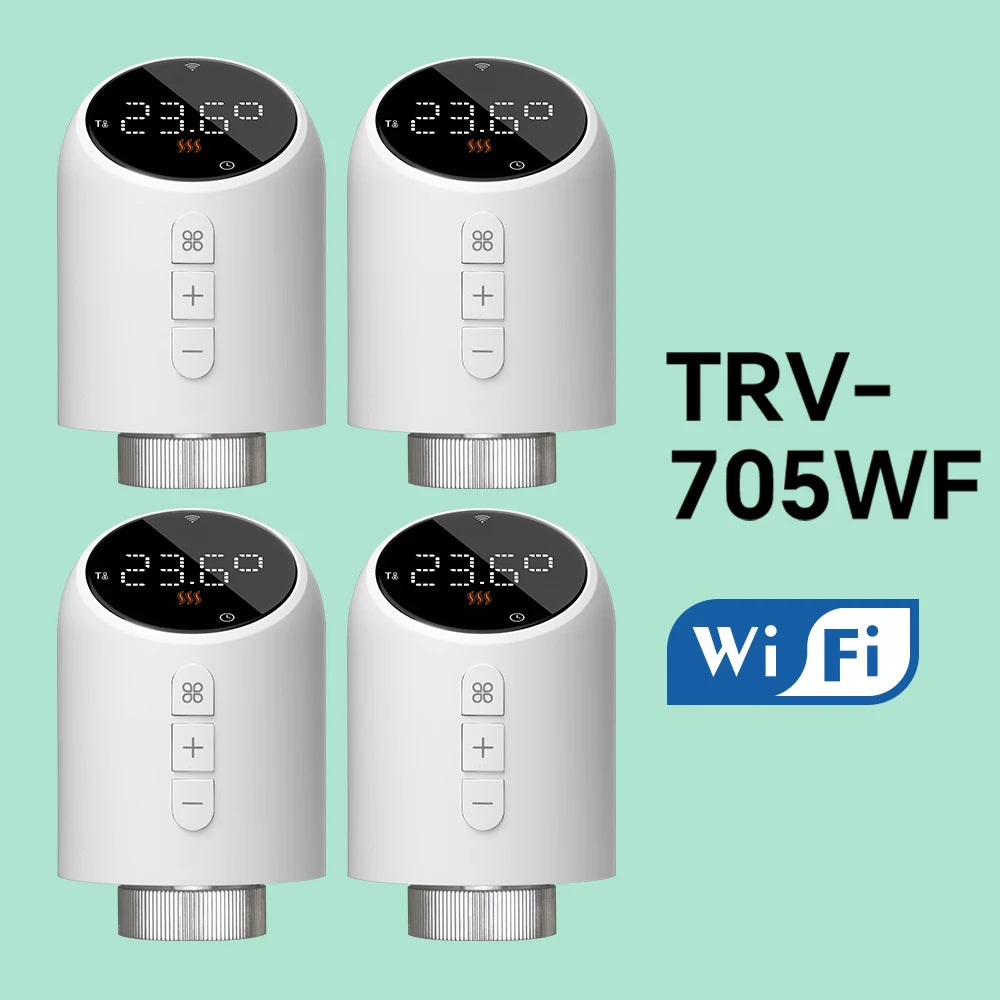 Smart Home TRV Thermoregulator Programable Heating Thermostat Valve Tuya WIFI Zigbee Radiator with Google Home Alexa