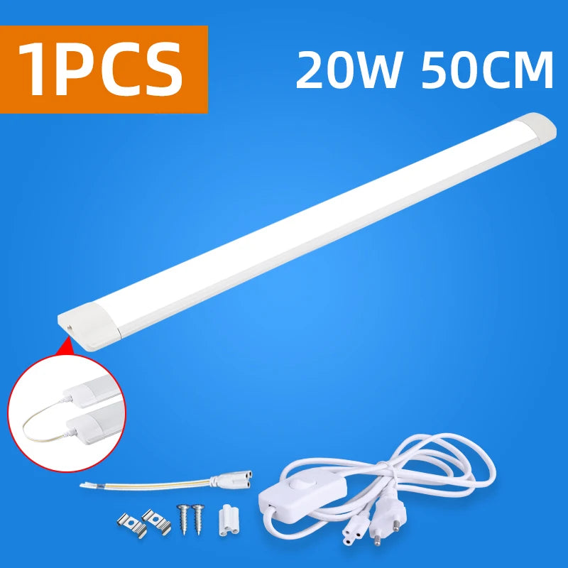 LED Kitchen Light Under Cabinet 10W 20W Led Tube Bar Wall Lamp Ultra Thin Home Bedroom Kitchen Closet Indoor Lighting 220V Room by MVEnergo