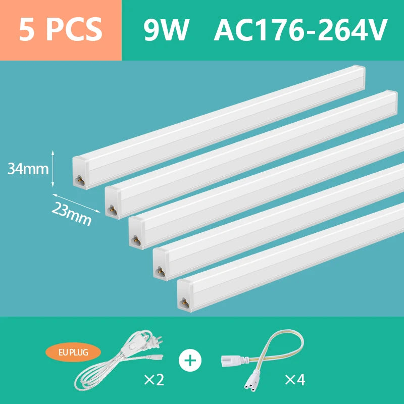 T5 LED Light Tube 0.3m 0.6m 0.9m 1m 1.2m LED Lamp Tube 220V Bright Fluorescent Tube For Study Table Lamp Home Cabinet Lighting by MVEnergo